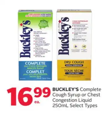 Rexall BUCKLEY'S Complete Cough Syrup or Chest Congestion Liquid offer