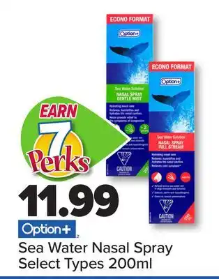 PharmaChoice Option+ Sea Water Nasal Spray offer