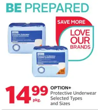 Rexall OPTION+ Protective Underwear offer