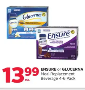 Rexall ENSURE or GLUCERNA Meal Replacement Beverage offer