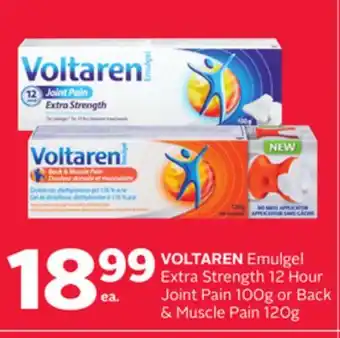 Rexall VOLTAREN Emulgel Extra Strength 12 Hour Joint Pain 100g or Back & Muscle Pain 120g offer