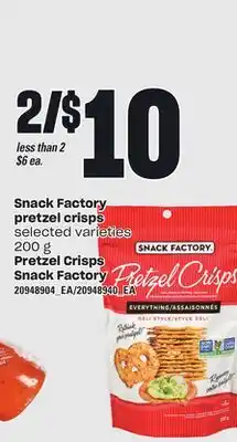 Independent City Market PRETZEL CRISPS SNACK FACTORY, 200 g offer