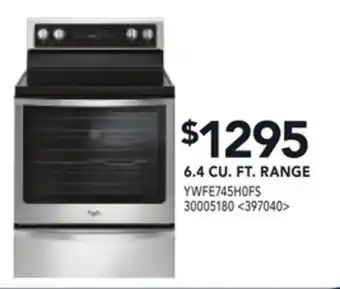 RONA WHIRLPOOL 6.4 CU. FT. RANGE offer