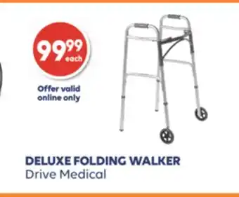 Wellwise by Shoppers DELUXE FOLDING WALKER Drive Medical offer