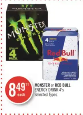 Shoppers Drug Mart MONSTER or RED BULL ENERGY DRINK offer