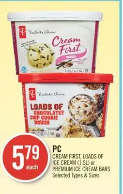 Shoppers Drug Mart PC CREAM FIRST, LOADS OF ICE CREAM (1.5L) or PREMIUM ICE CREAM BARS offer