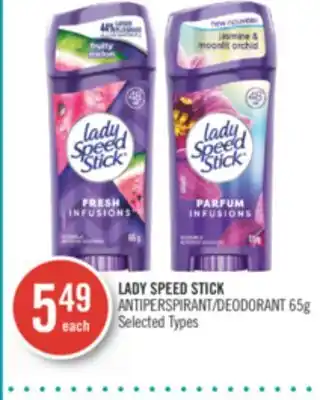 Shoppers Drug Mart LADY SPEED STICK ANTIPERSPIRANT/DEODORANT offer