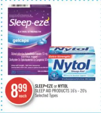 Shoppers Drug Mart SLEEP•EZE or NYTOL SLEEP AID PRODUCTS offer