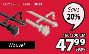 JYSK Nouvel Double Curtain Rod Kit offer