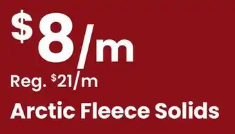 Fabricland Arctic Fleece Solids offer