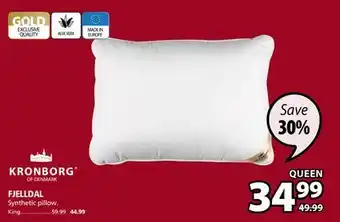 JYSK Kronborg Fjelldal Synthetic pillow offer