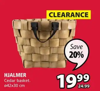 JYSK Hjalmer Cedar basket offer