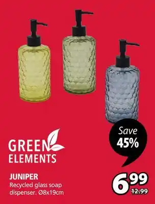 JYSK JUNIPER Recycled glass soap dispenser offer