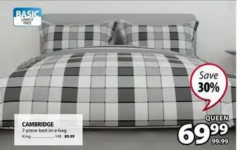 JYSK CAMBRIDGE 7-piece bed-in-a-bag offer