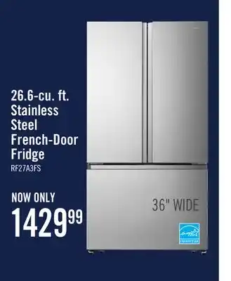The Brick Hisense 26.6 Cu. Ft. French-Door Refrigerator - RF27A3FSE offer