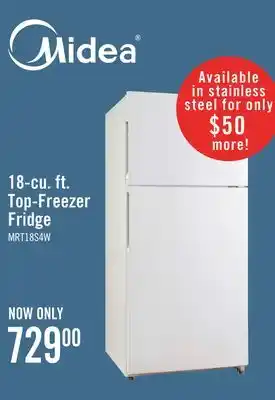 The Brick Midea 18 Cu. Ft. Top-Freezer Refrigerator - MRT18S4AWW offer