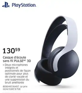 The Source Casque d'écoute sans fil PULSE 3D PlayStation offer
