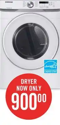 The Brick Samsung 7.5 Cu. Ft. Front-Load Electric Dryer - DVE45T6005W/AC offer