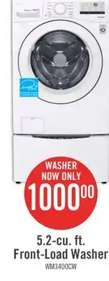 The Brick LG 5.2 Cu. Ft. Front-Load Washer - WM3400CW offer