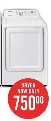 The Brick Samsung 7.2 Cu. Ft. Electric Dryer with Sensor Dry - DVE45T3200W/AC offer