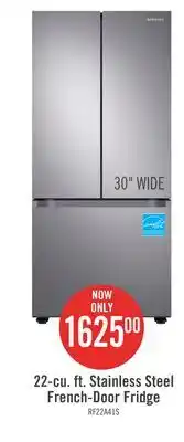 The Brick Samsung 22.1 Cu. Ft. French-Door Refrigerator - RF22A4111SR/AA offer