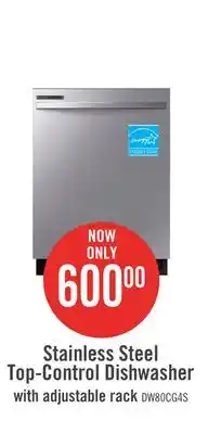 The Brick Samsung 24 Top-Control Dishwasher with Adjustable Rack - DW80CG4021SRAA offer
