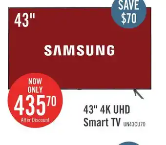 The Brick Samsung 43 CU7000 4K Crystal UHD TV offer