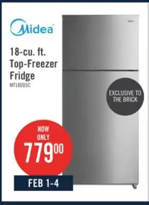 The Brick Midea 18 Cu. Ft. Top-Freezer Refrigerator - MT18DDSCR1RCM offer