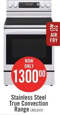 The Brick LG 6.3 Cu. Ft. Electric InstaView Range with Air Fry - LREL6325F offer
