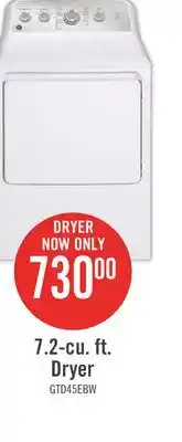 The Brick GE 7.2 Cu. Ft. Electric Dryer with SaniFresh Cycle - GTD45EBMRWS offer