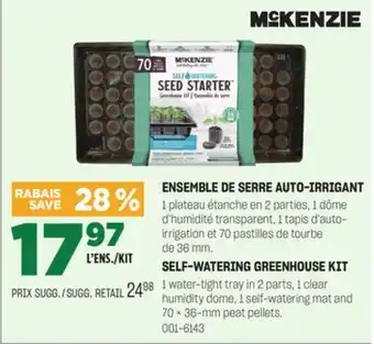 BMR ENSEMBLE DE SERRE AUTO-IRRIGANT offer