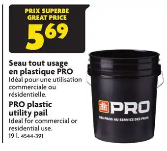Home Hardware plastic utility pail offer