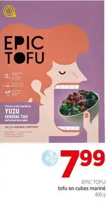 Avril tofu en cubes mariné offer