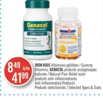 Pharmaprix IRON KIDS Gummy Vitamins, GENACOL Natural Pain Relief offer