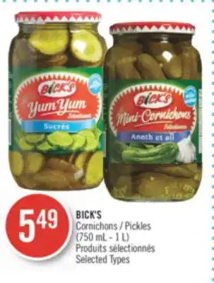 Pharmaprix BICK'S Pickles offer
