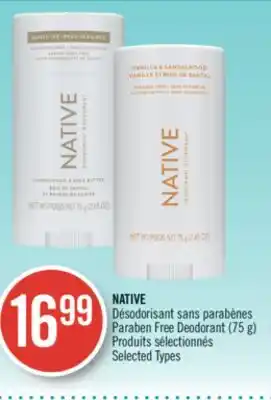 Pharmaprix NATIVE Paraben Free Deodorant offer