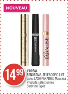 Pharmaprix L'ORÉAL PANORAMA, TELESCOPIC LIFT or LASH PARADISE Mascara offer