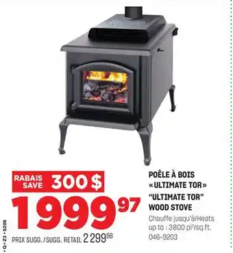BMR POÊLE À BOIS ULTIMATE TOR offer