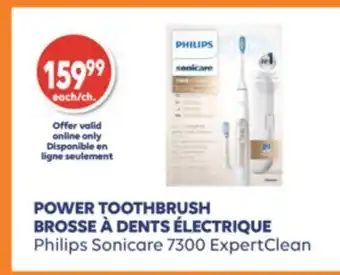 Wellwise by Shoppers BROSSE À DENTS ÉLECTRIQUE Philips Sonicare 7300 ExpertClean offer