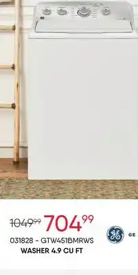 Meubles RD GE WASHER 4.9 CU FT offer