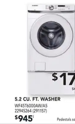 Réno Dépôt SAMSUNG 5.2 CU. FT. WASHER offer