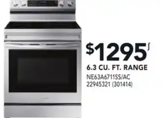 Réno Dépôt SAMSUNG 6.3 CU. FT. RANGE offer