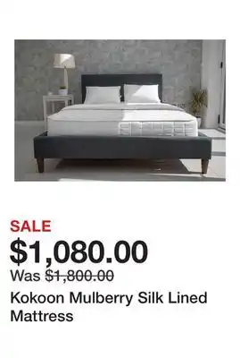TSC Stores Kokoon Mulberry Silk Lined Mattress offer