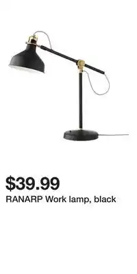 IKEA RANARP Work lamp, black offer
