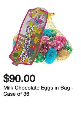 Dollarama Milk Chocolate Eggs in Bag - Case of 36 offer