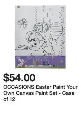 Dollarama OCCASIONS Easter Paint Your Own Canvas Paint Set - Case of 12 offer