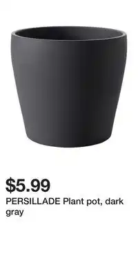 IKEA PERSILLADE Plant pot, dark gray offer