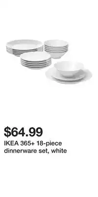 IKEA IKEA 365+ 18-piece dinnerware set, white offer