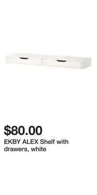 IKEA EKBY ALEX Shelf with drawers, white offer