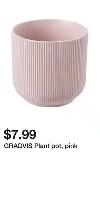 IKEA GRADVIS Plant pot, pink offer